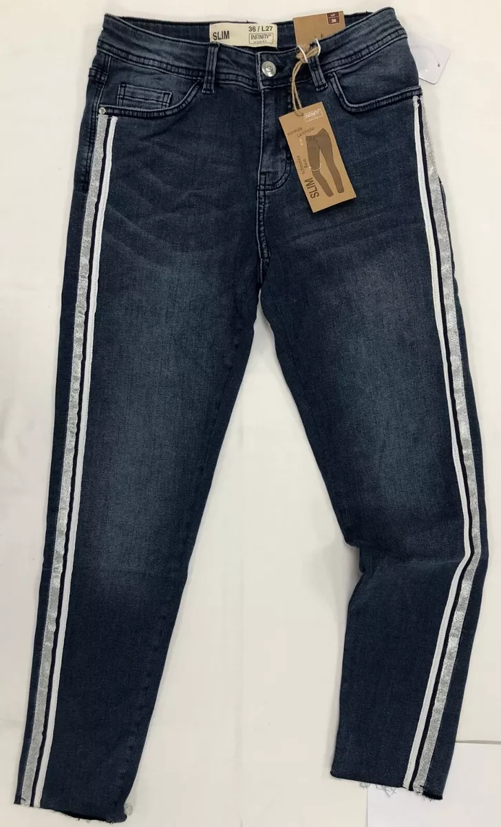 Jeans with two stripes sale