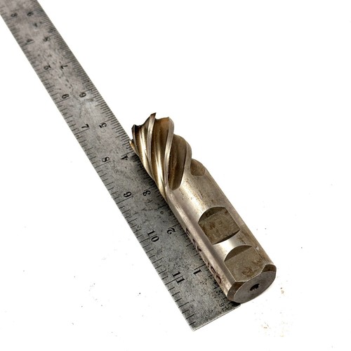 Lot of 4 – 1" HSS 6-Flute End Mills – ~4-1/4" OAL – Square End – Used - Picture 7 of 7