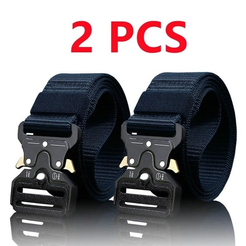 Quick Release Work Belt Tactical Men Army Webbing Nylon Military Waistbelt UK - Picture 26 of 27