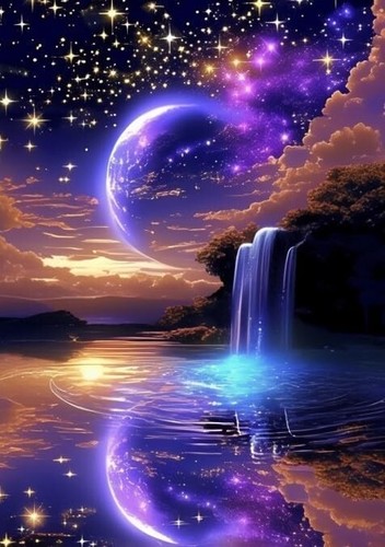 Diamond Art Kits for Adults, Moonlight 5D Diamond Painting Kits for Beginner DIY
