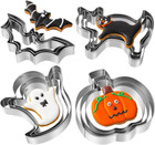 Halloween Cookie Cutters Set - 12 Pieces Stainless Steel Halloween Cookie Cutter