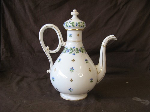 Superbe cafetière porcelaine signée Dubois Tours datant vs 1880 Jacob Petit ? - Afbeelding 5 van 14