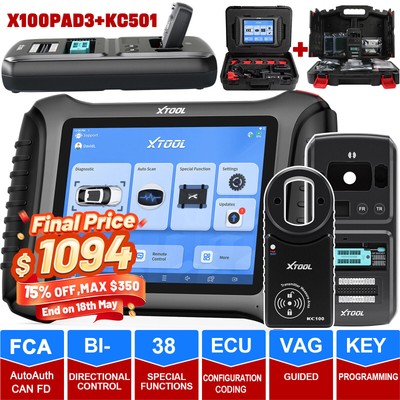 XTOOL X100PAD3 KC501 Car K!ey Lost Programmer Set Full System Diagnostic Scanner