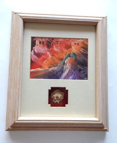 WILLIAM "BILL" RABBIT CHEROKEE ARTIST "STRENGTH OF THE PEOPLE" FRAMED ART PRINT - Picture 2 of 12