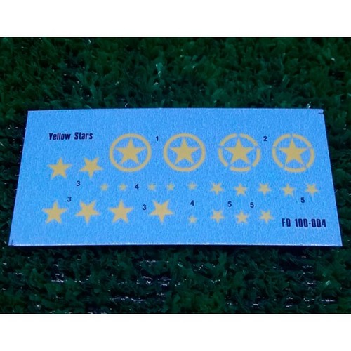 FOXBOT 100-004 Scale 1:100 Decal Yellow Star WW2 military vehicles-Allied stars - Picture 18 of 24