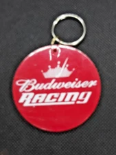 Vintage Budweiser Beer Plastic Keychain Key Ring