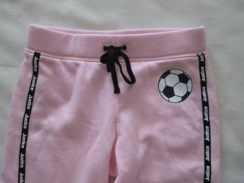 JUSTICE ACTIVE SOCCER CROPPED SWEATSHIRT HOODIE & JOGGER PANT OUTFIT PINK GRAY 8 - Picture 6 of 12