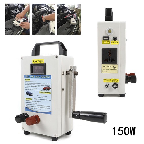 Emergency Hand Crank Generator 150W Outdoor with USB Charger, Household Powerful - Picture 5 of 19