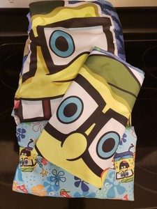 Spongebob Crib Set Comforter Fitted Sheet Pillowcase Bright