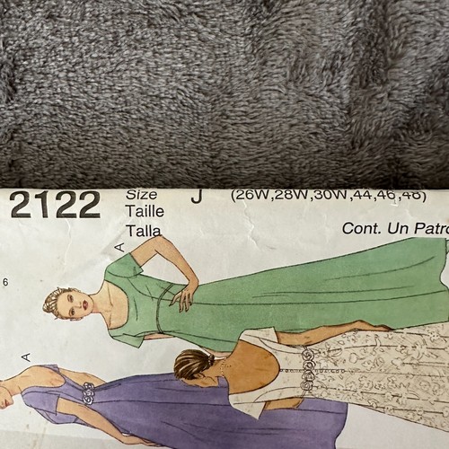 McCalls Pattern 2122 Sz 26W-30W Misses Dresses Lined Gowns Y2K 90s Prom Evening - Picture 3 of 7