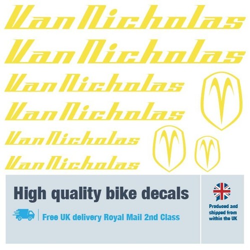 Van Nicholas bike labels/ decals / stickers, 5+ years external quality (24 pack) - Picture 10 of 16