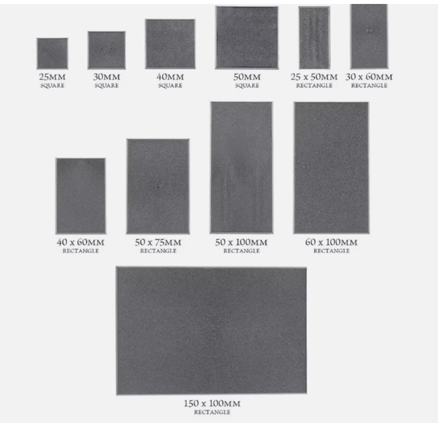 Bases cuadradas en miniatura - ¡Warhammer 40k, DND, ADLG, DBA Miniaturas! ¡Varios tamaños! Foto 2 de 4