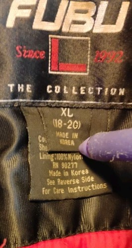 FUBU 05 Baseball Varsity Bomber Jacket Youth Boys XL 18-20 - Picture 5 of 5