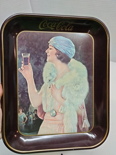 Coca Cola Tray 1973 Reproduction of Rectangle Advertising Tray Coke Girl Betty - Picture 1 of 11