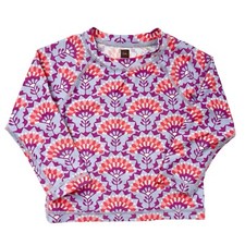 Tea Collection Long Sleeve Rash Guard Swim Top Lavender Purple Size 12-18 Months