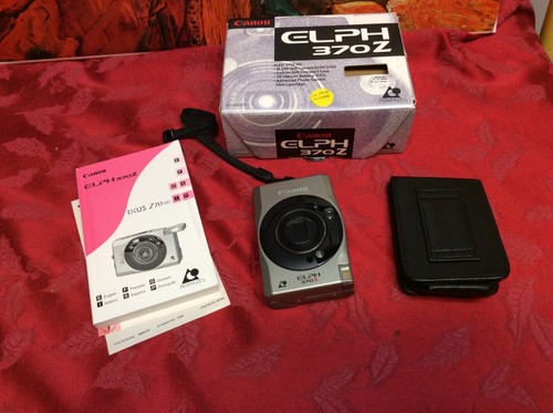Canon Elph 370Z Aps Point & Shoot Film Camera 35mm With Strap & Case In The Box