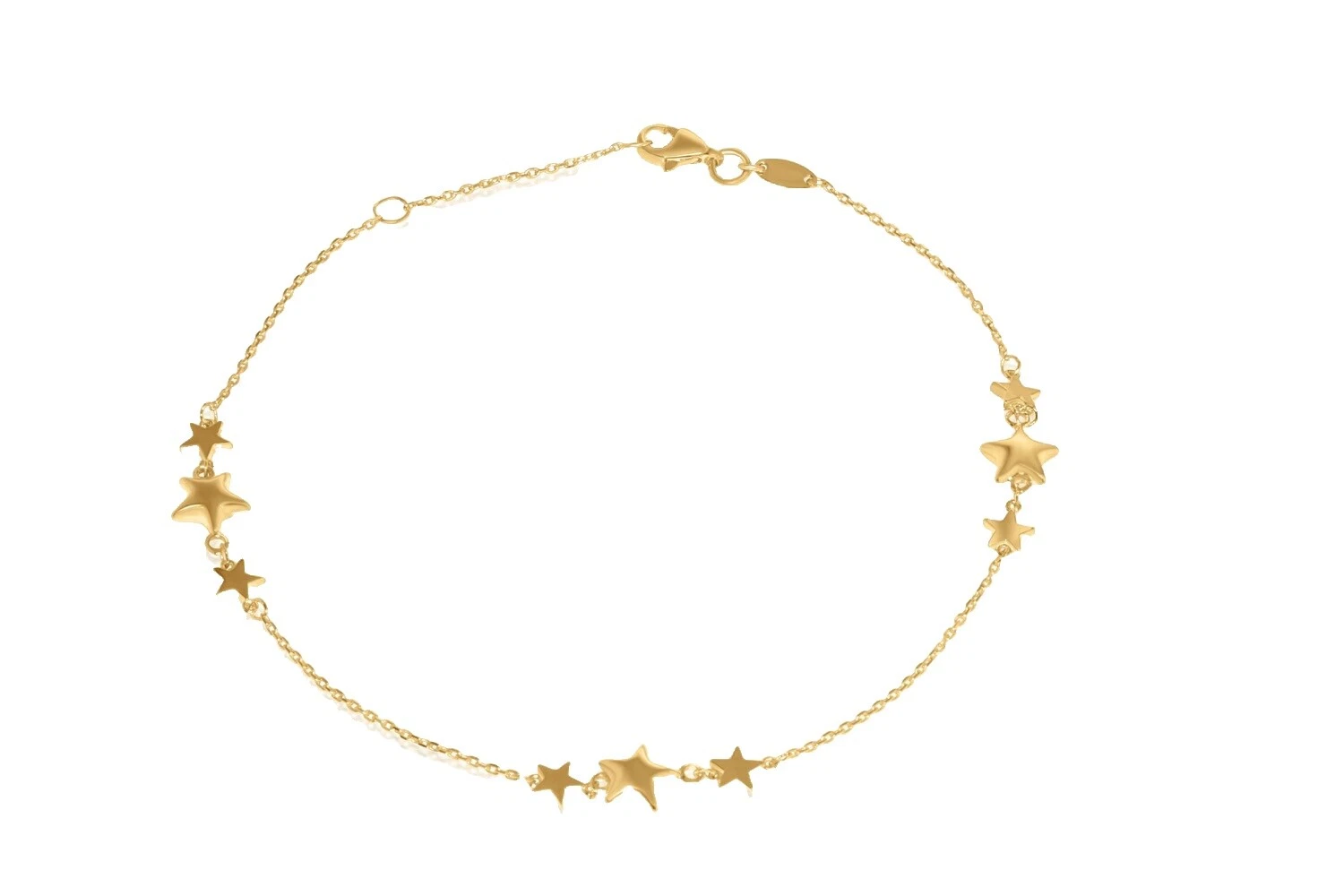 Yellow Gold 10k Metal Purity Fine Anklets