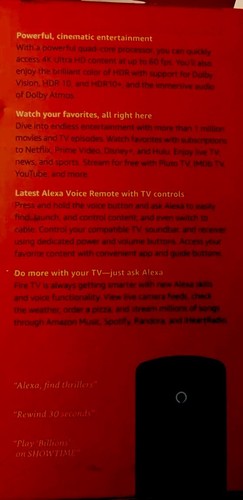 Amazon Fire Stick4K(3rd Gen) Streaming Device,Wi-Fi, Alexia Voice Control Remote - Picture 4 of 10