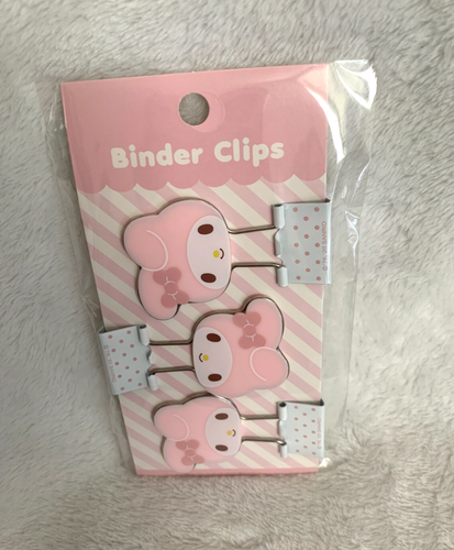 Neu Sanrio Japan My Melody Bunny rosa & weiß Ordner Clips 3er Pack - Bild 4 von 11