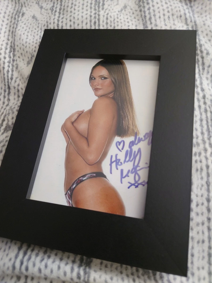 Authentic Signed Framed Photo Holly McGuire Page 3Glamour Model 8x 6 |  eBay