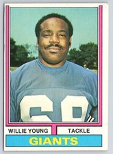 1974 Topps #154 Willie Young - Giants - Excellent