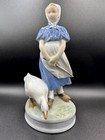 Royal Copenhagen Girl with Goose Figurine No. 527 Porcelain 1950's Denmark 9.5"