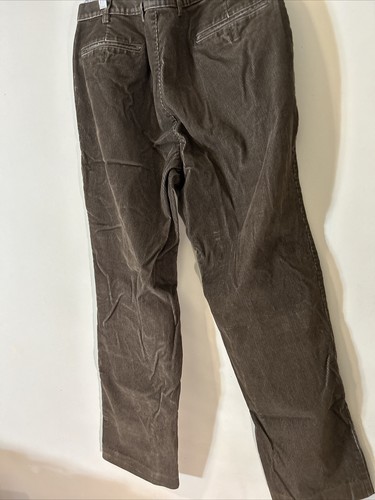 Orvis Pants Mens Brown Corduroy Pleated Straight Leg Chino Cotton Casual 38 - Picture 6 of 10