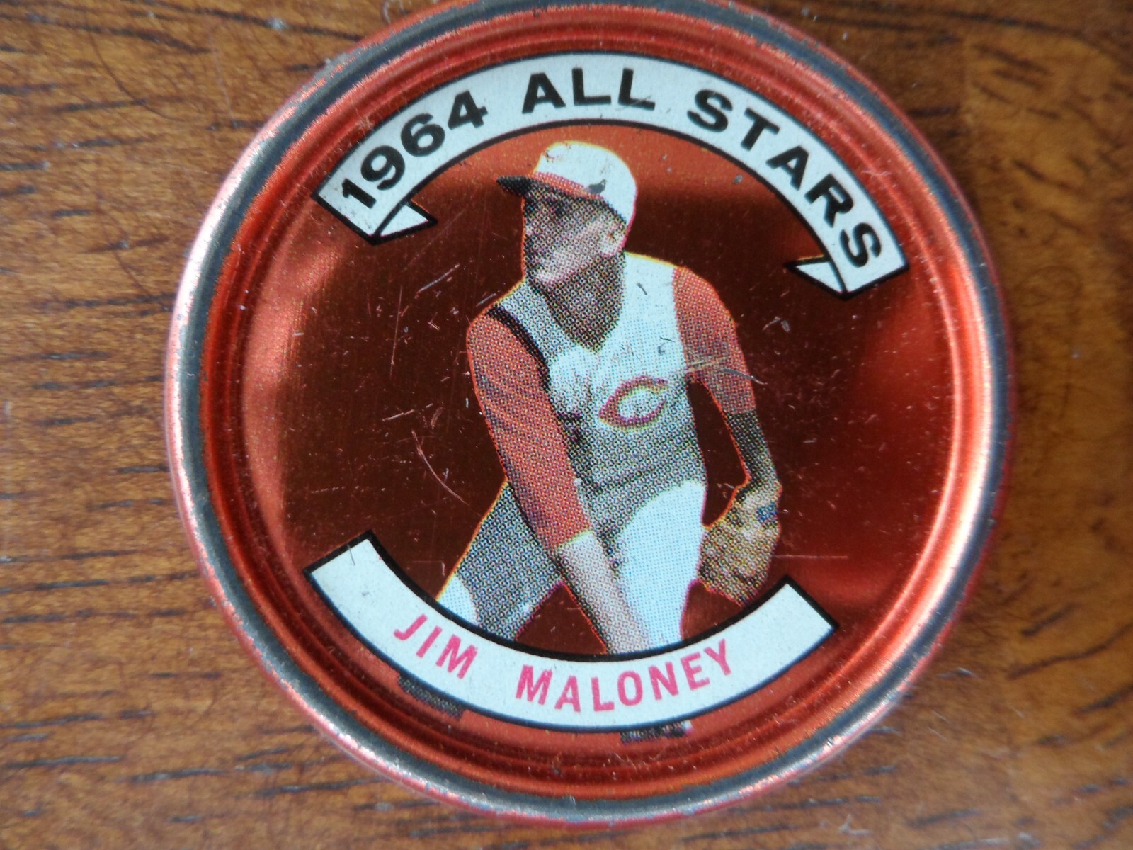1964 TOPPS BASEBALL COIN #158 JIM MALONEY CINCINNATI REDS ALL-STAR U-4534