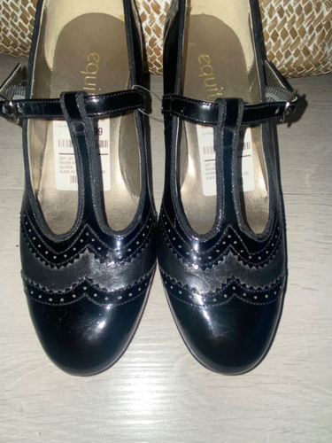 Zapatos de tacón EQUITY charol negro talla UK 5 EU 38 40s 50s estilo vintage Mary Jane - Imagen 10 de 12