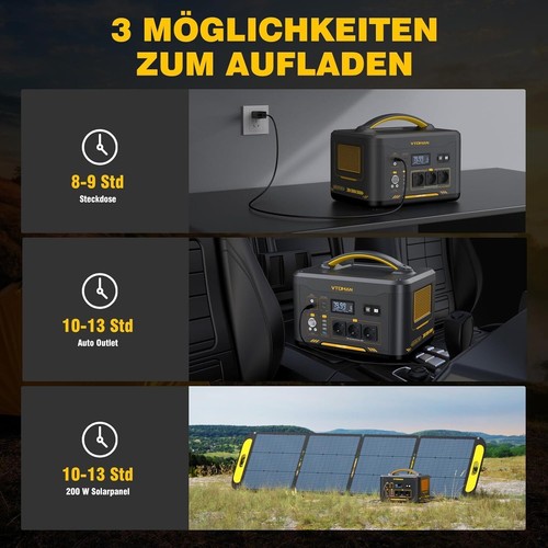 VTOMAN 2200W/1500W Tragbare Powerstation 1548Wh Solargenerator LiFePO4 Camping  - Bild 108 von 120