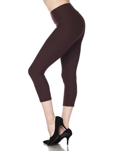 Leggings capri de cintura alta de 3 pulgadas para mujer para yoga informales suaves ajustados - Imagen 22 de 29
