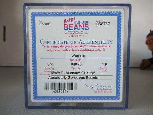 TY Beanie Babies Waddle Swing 3rd Tush 1st Authenticated MWMT - Picture 6 of 6