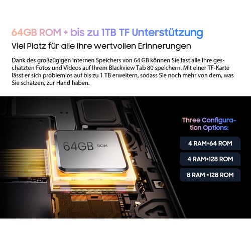 Tablet Blackview Tab 80 Android 10.1 pulgadas 8GB+64GB (1TB TF)7680mAh 4G Dual SIM - Imagen 10 de 11