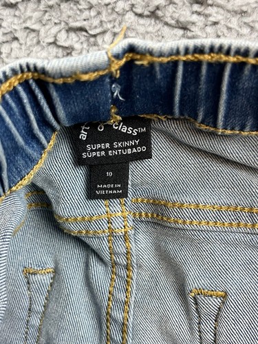 Art Class Boy's Size 10 Super Skinny Pull on Jeans Light Wash - Picture 7 of 8