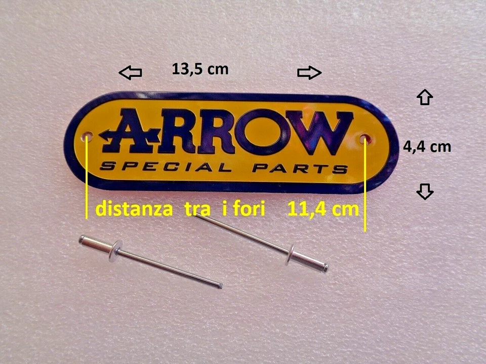 ARROW TARGHETTA SCARICO MOTO 13,5 cm - Immagine 2 di 4