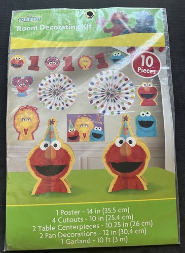 NEW Sesame Street 1st Birthday Room Decorating Kit With Extras Lot Of 5 Items - Picture 2 of 5
