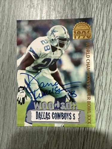1996 Collector's Edge Cowboybilia Autographs #DCA15 Darren Woodson 2837/4000 - Afbeelding 2 van 7