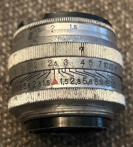 Jupiter-3 50mm F1.5 red P lens M39 for Zorki Leica Sonnar USSR RARE