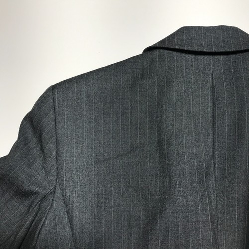 Calvin Klein Blazer Jacke Damen 12 Nadelstreifen grau drei Knöpfe Taschen Revers - Bild 8 von 13