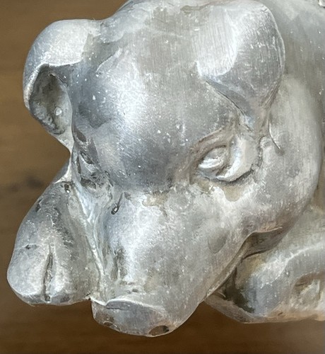 Morton's Steakhouse Vintage Zinn schlafendes Schwein Öllampenfuß Petites Choses 7" - Bild 7 von 15