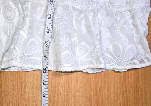 BB Dakota RSVP Sommerkleid Gr. 0 weiß Blumen Cottagecore Angelcore bestickt Boho - Bild 8 von 16
