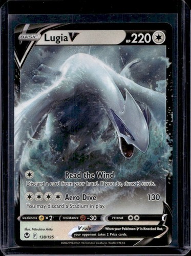 2022 Pokemon SWSH Silver Tempest Lugia V Holo #138/195