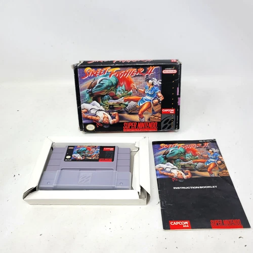Street Fighter II SNES (Super Nintendo 1992) Authentic Complete W/ Manual Tested
