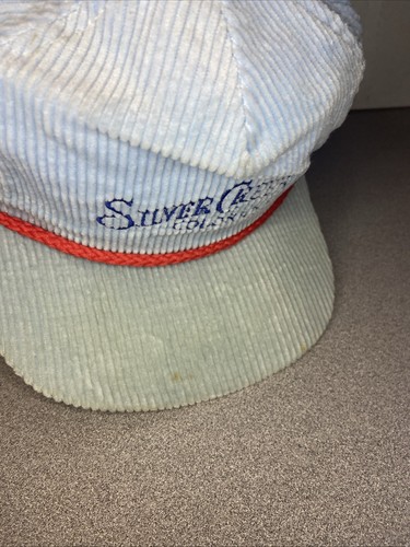 Vintage Silver Creek Riemen Rücken Mütze Cord Colorado Ski Merch bestickt - Bild 6 von 11