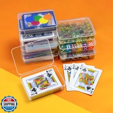 JINUPHION 8 Pcs Playing Card Case, Small Clear Box, Plastic Deck Box, Card De