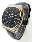 Vintage SEIKO 5 w/24hr inner bezel 6309-510A auto day-date movt New leather band