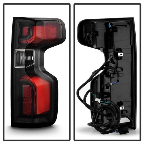 For Chevy Silverado 1500 19-24 Driver & Passenger Side Black/Red LED Tail Lights - Picture 2 of 11