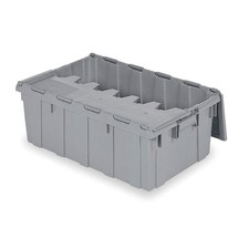 BUCKHORN 39160 Attached Lid Ctr,Gray,Solid,Ind Grd Poly 3FY72