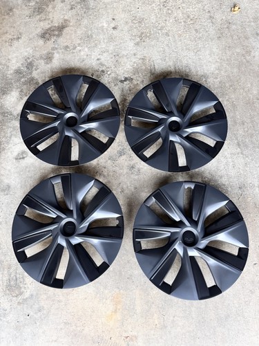 Tesla 2020-2024 Model Y 19" Gemini Wheel Covers - Dark - pre owned - Quantity 4