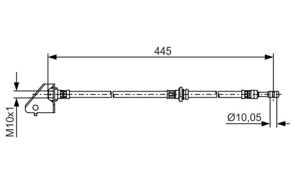 Bremsschlauch Bosch 1 987 481 497 FüR Sportage KIA JM Hyundai Tucson 10,2Mm SUV-image